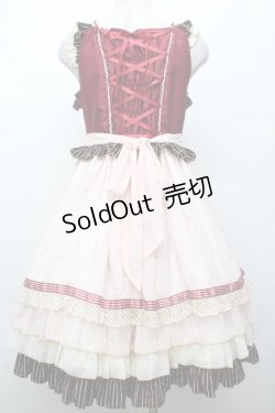 画像2: BABY,THE STARS SHINE BRIGHT / Etoile Filante  お星さまに願いを ジャンパースカート  ピンクＸボルドー S-26-03-24-053-BA-OP-SA-ZS