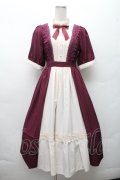 axes femme kawaii / エレガントドールワンピース M ワイン S-26-03-24-010-AX-OP-AS-ZS