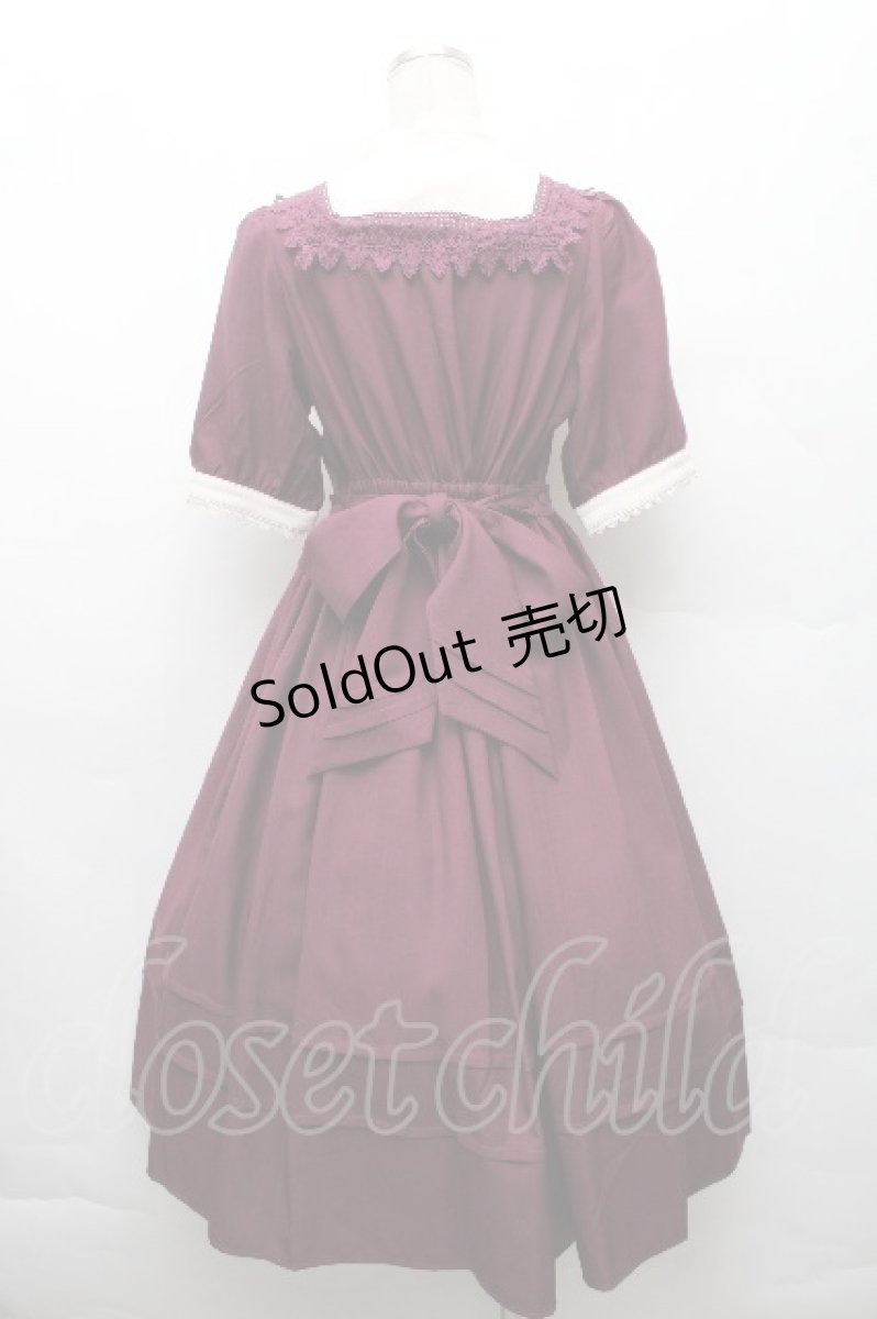 画像2: axes femme kawaii / エレガントドールワンピース M ワイン S-26-03-24-010-AX-OP-AS-ZS (2)