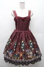 画像1: axes femme kawaii / キャロルナイトワンピース  ワイン S-26-03-24-011-AX-OP-AS-ZS (1)