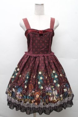 画像1: axes femme kawaii / キャロルナイトワンピース  ワイン S-26-03-24-011-AX-OP-AS-ZS