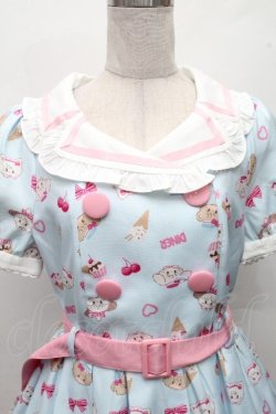 画像3: axes femme kawaii / mikko illustration × axes femme KAWAII ダイナーカフェワンピース  サックス S-26-03-24-013-AX-OP-AS-ZS