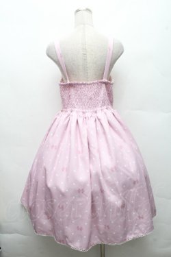 画像2: axes femme kawaii / ハートドット柄ジャンスカ  ピンク S-26-03-24-002-AX-OP-HR-ZS