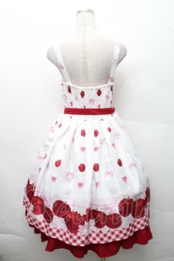 画像2: Chalmiere / スウィーティアップルジャンパースカート  白 S-26-03-24-017-0-OP-HR-ZS