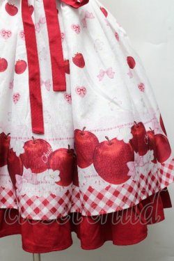 画像4: Chalmiere / スウィーティアップルジャンパースカート  白 S-26-03-24-017-0-OP-HR-ZS