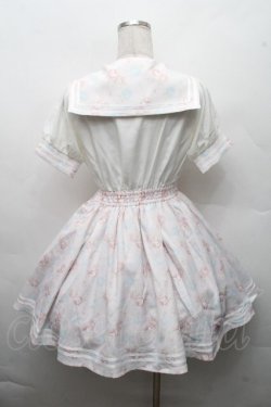 画像2: LIZ LISA / ローズプリントセーラーワンピース  白ｘピンク S-26-03-24-020-LO-OP-AS-ZS