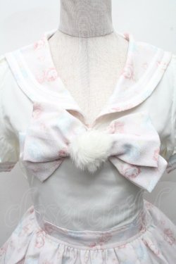 画像3: LIZ LISA / ローズプリントセーラーワンピース  白ｘピンク S-26-03-24-020-LO-OP-AS-ZS