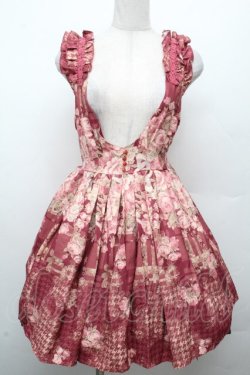 画像1: LIZ LISA / チェック×花柄ジャンスカ  ボルドー S-26-03-24-022-LO-OP-HR-ZS