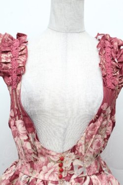 画像4: LIZ LISA / チェック×花柄ジャンスカ  ボルドー S-26-03-24-022-LO-OP-HR-ZS