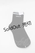 MILK / ロゴソックス  黒 S-26-03-28-004-ML-ZA-AS-ZS