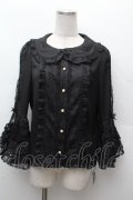 axes femme kawaii / レーシー姫袖ブラウス M 黒 S-26-03-28-033-AX-BL-TE-ZS