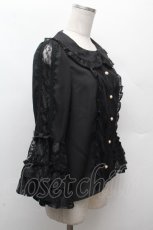画像2: axes femme kawaii / レーシー姫袖ブラウス M 黒 S-26-03-28-033-AX-BL-TE-ZS (2)