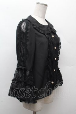 画像2: axes femme kawaii / レーシー姫袖ブラウス M 黒 S-26-03-28-033-AX-BL-TE-ZS