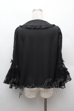 画像3: axes femme kawaii / レーシー姫袖ブラウス M 黒 S-26-03-28-033-AX-BL-TE-ZS