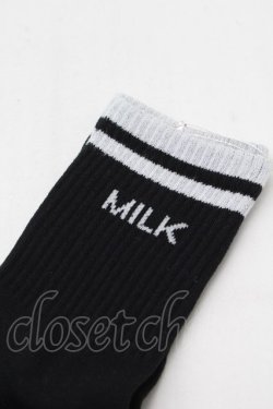画像3: MILK / ロゴソックス  黒 S-26-03-28-004-ML-ZA-AS-ZS