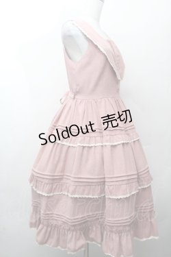 画像2: LOLITA / 襟付きティアードジャンパースカート S ピンク S-26-03-28-038-LO-OP-TE-ZS