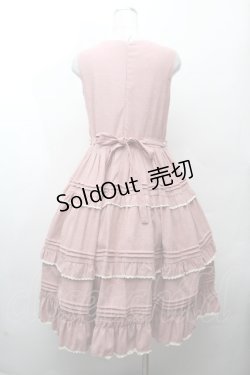 画像3: LOLITA / 襟付きティアードジャンパースカート S ピンク S-26-03-28-038-LO-OP-TE-ZS