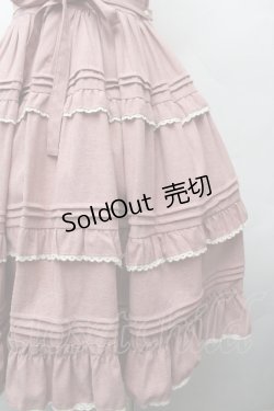 画像4: LOLITA / 襟付きティアードジャンパースカート S ピンク S-26-03-28-038-LO-OP-TE-ZS