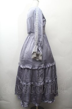 画像2: axes femme / ラインレース使ティアードワンピース  ラベンダー S-26-03-28-042-AX-OP-AS-ZS