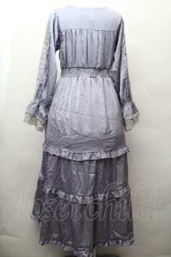 画像3: axes femme / ラインレース使ティアードワンピース  ラベンダー S-26-03-28-042-AX-OP-AS-ZS