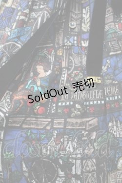 画像4: Jane Marple / Grimm stained glassギャザードレス  紺 S-26-03-28-044-JM-OP-AS-ZS