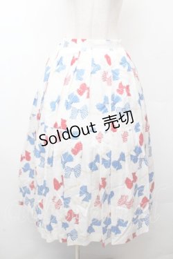 画像1: Jane Marple / Anniversary ribbonsダブルタックスカート  白 S-26-03-28-049-JM-SK-AS-ZS