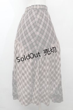 画像2: axes femme / チェック切替ロングスカート  ブラウス S-26-03-28-052-AX-SK-AS-ZS