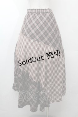 画像3: axes femme / チェック切替ロングスカート  ブラウス S-26-03-28-052-AX-SK-AS-ZS