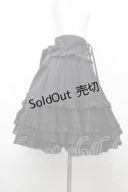 画像2: Chalmiere / レースアップフリルスカート M 黒 S-26-03-28-053-0-SK-TE-ZS
