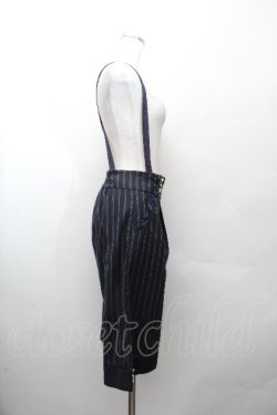 画像2: axes femme POETIQUE / サス付きハーフワイドパンツ  紺 S-26-03-28-058-AX-PA-HR-ZS