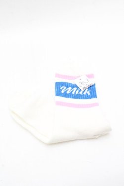 画像2: MILK / ロゴソックス  白 S-26-03-28-001-ML-ZA-AS-ZS