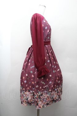 画像2: axes femme POETIQUE / スウィートキャンディワンピース  ワイン S-26-03-28-060-AX-OP-AS-ZS