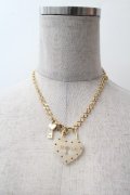 MILK / パドロックネックレス  ゴールドｘオフ S-26-03-28-008-ML-AC-AS-ZS