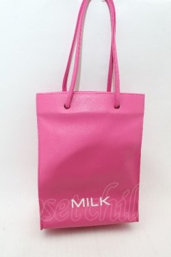画像1: MILK / レザー petie BAG  ピンク S-26-03-28-014-ML-BG-AS-ZS