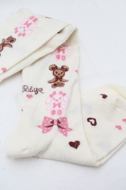 画像2: BABY,THE STARS SHINE BRIGHT / くみゃちゃんのSweet Heart Check柄オーバーニーソックス  アイボリー S-26-03-28-002-BA-ZA-HR-ZS