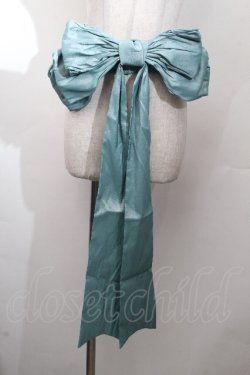 画像1: 星箱works / ボリュームリボンテールベルト  アクアマリン S-26-03-28-017-PU-ZA-AS-ZS