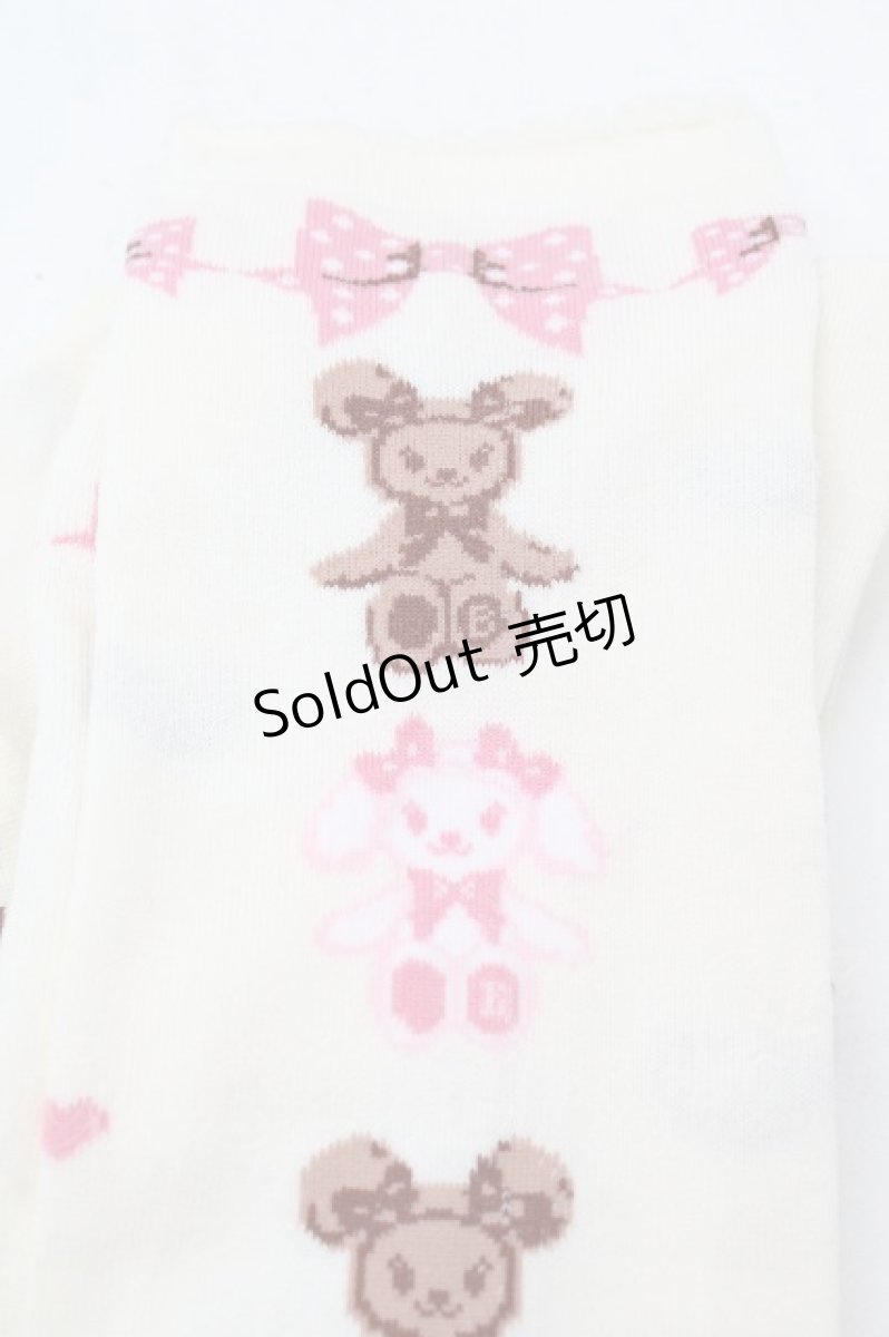 画像3: BABY,THE STARS SHINE BRIGHT / くみゃちゃんのSweet Heart Check柄オーバーニーソックス  アイボリー S-26-03-28-002-BA-ZA-HR-ZS (3)