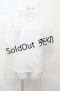 Jane Marple / チュール袖Tシャツ  白 S-26-03-28-020-JM-TS-AS-ZS