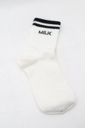 MILK / ロゴソックス  白 S-26-03-28-003-ML-ZA-AS-ZS