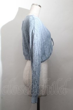 画像2: Fi.n.t / ストライプ透かし編みニットボレロ  サックス S-26-03-28-025-CA-TO-AS-ZS