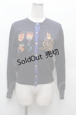 画像1: Jane Marple / Our courageエンブロイダリーカーディガン  紺 S-26-03-28-027-JM-JA-AS-ZS
