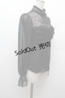 画像2: Qutie Frash / メッシュ切替トップス  黒 S-26-03-28-030-QU-TO-AS-ZS