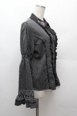 画像2: axes femme / クロスローズ刺繍ブラウス  黒 S-26-03-28-031-AX-BL-AS-ZS