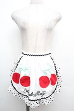 画像1: Angelic Pretty / Delicious Cherryエプロン  黒 S-26-03-29-1001-AP-SK-SZ-ZS