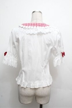 画像2: BABY,THE STARS SHINE BRIGHT / ゆらゆらいちごのHappy Berry Presentギンガムブラウス  赤ｘ白 S-26-03-29-1004-BA-BL-HR-ZS