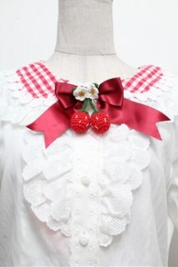 画像4: BABY,THE STARS SHINE BRIGHT / ゆらゆらいちごのHappy Berry Presentギンガムブラウス  赤ｘ白 S-26-03-29-1004-BA-BL-HR-ZS