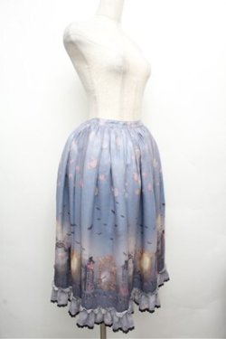 画像3: ALICE and the PIRATES / Vampire Lament柄スカート  ブルー S-26-03-29-1034-PA-SK-AS-ZS