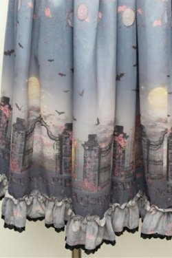 画像5: ALICE and the PIRATES / Vampire Lament柄スカート  ブルー S-26-03-29-1034-PA-SK-AS-ZS