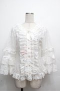 BABY,THE STARS SHINE BRIGHT / Princess Lacy Bouquetブラウス  白 S-26-03-29-1006-BA-TO-HR-ZS