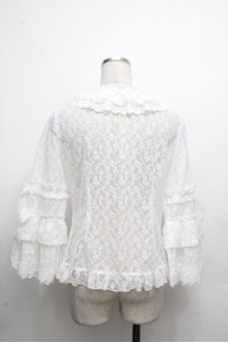画像2: BABY,THE STARS SHINE BRIGHT / Princess Lacy Bouquetブラウス  白 S-26-03-29-1006-BA-TO-HR-ZS